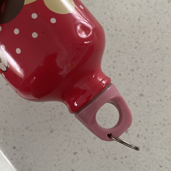 DISNEY STORE MINNIE MOUSE Mickey polka dot flower daisy water bottle PINK - Picture 4 of 4